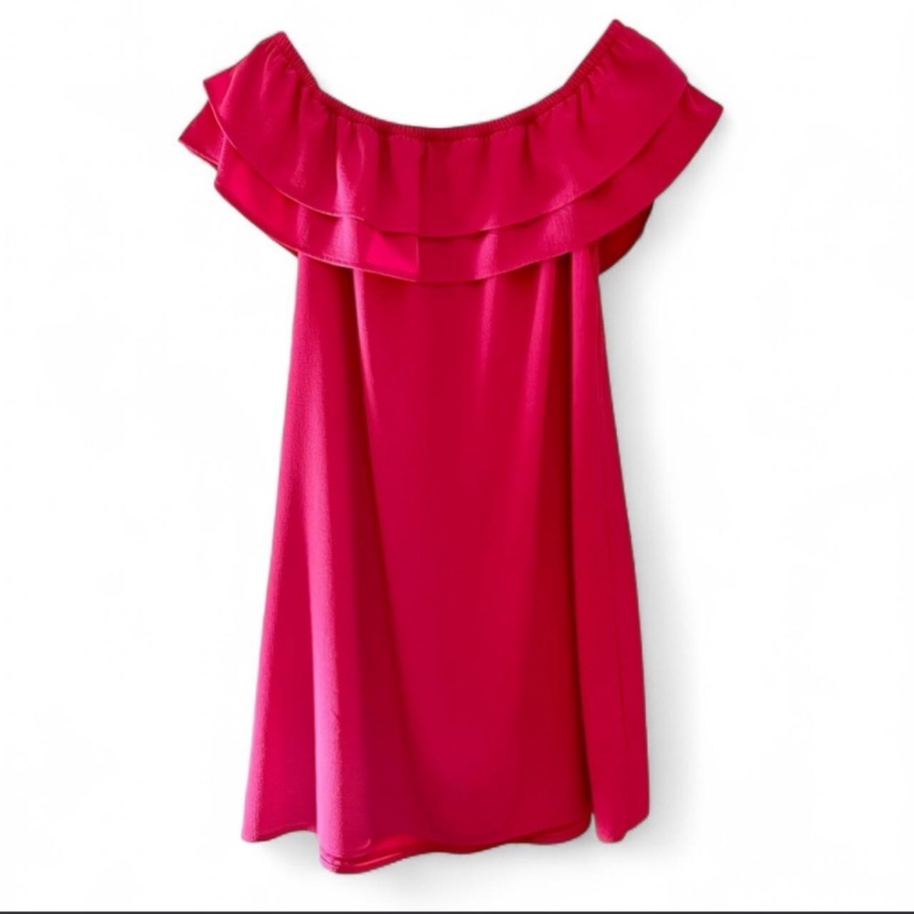 💖 Mary & Mabel Vibrant Hot Pink Ruffle Summer Dress 💖
